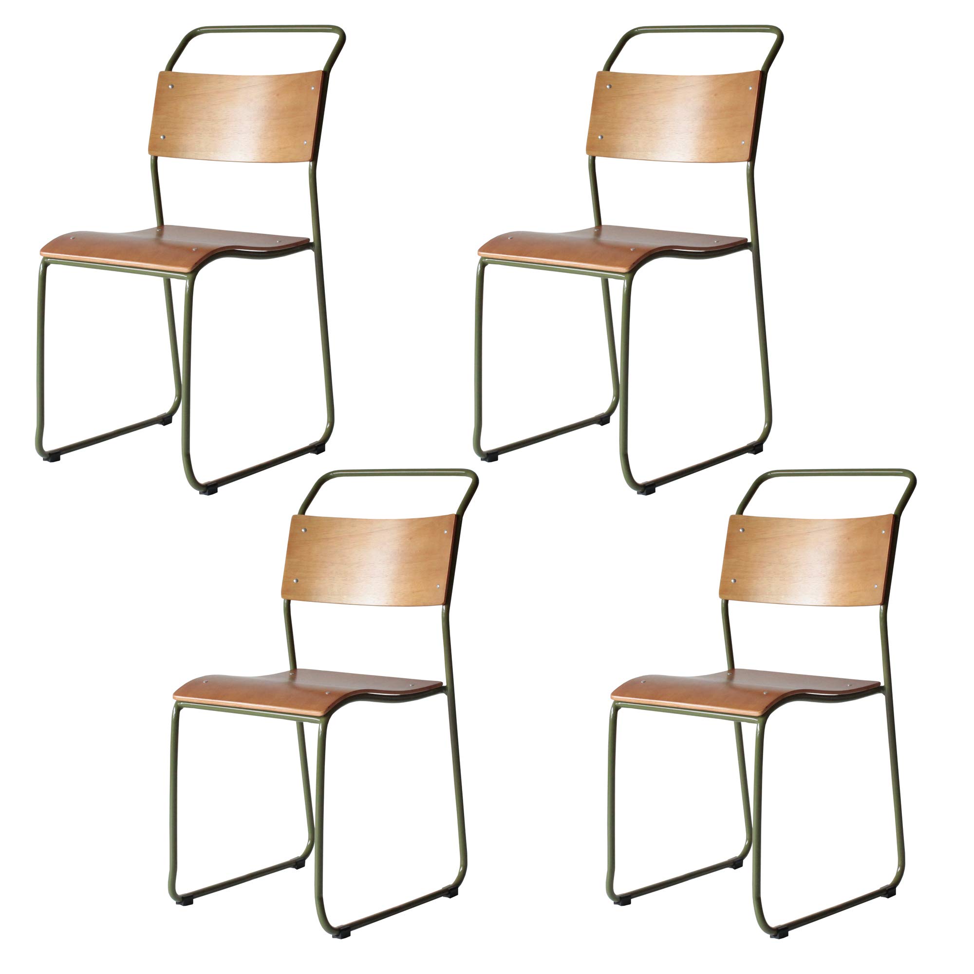 Amazon.co.jp: Crash Gate 154797 Dining Chair, Bruno, Army Green
